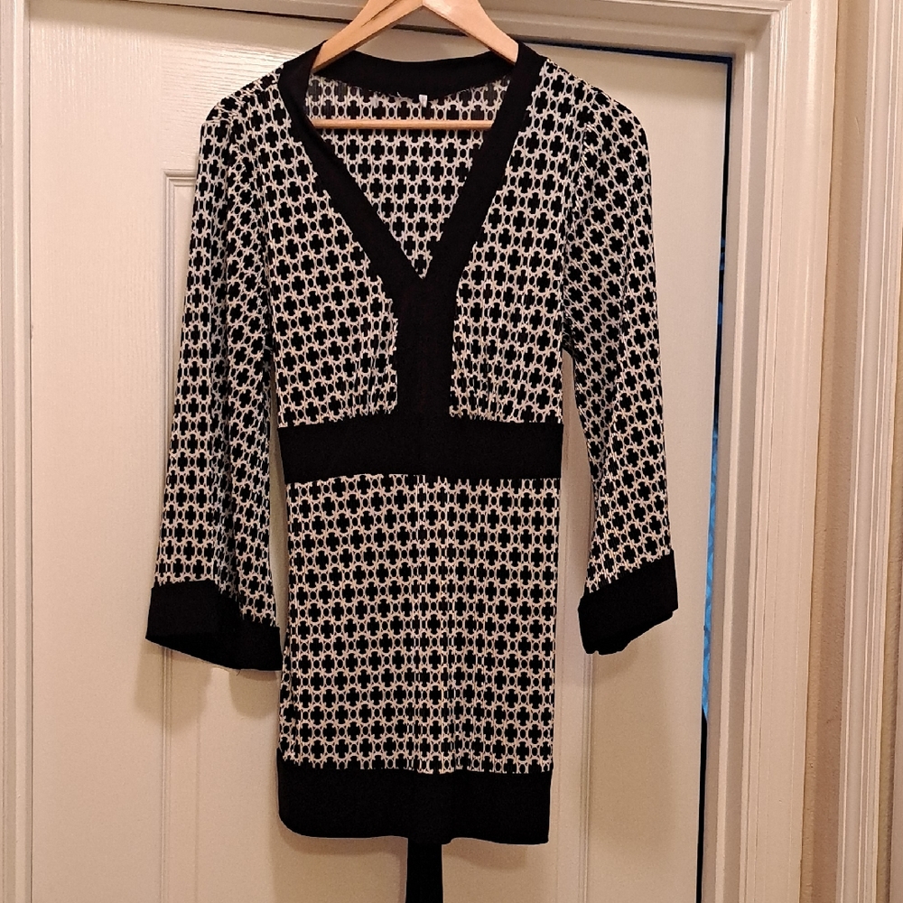Black and White Patterned Dress